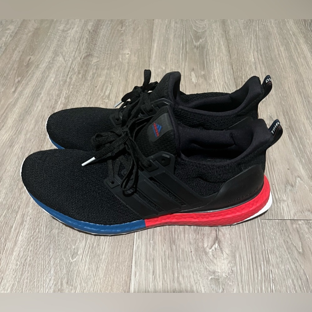 Adidas Ultra Boost DNA Black Red Blue Mens FX7236